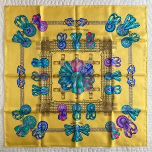 Vintage Unworn Hermes Les Rubans du Cheval Silk Scarf